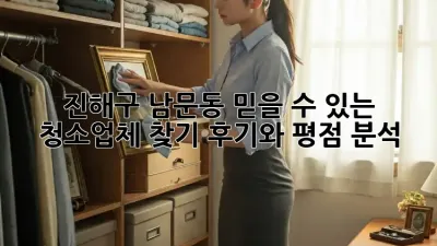 진해구 남문동 믿을 수 있는 청소업체 찾기: 후기와 평점 분석